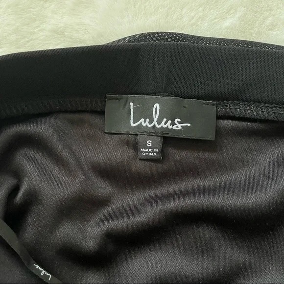 Lulu's Black Mesh Ruched Off-the-Shoulder Bodysuit, S - Picture 12 of 13